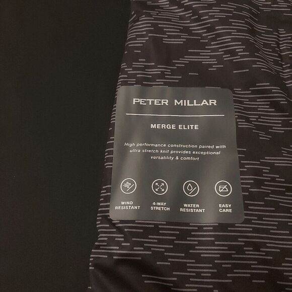 Peter Millar Merge Elite Hybrid Golf Jacket Full Zip Black Grey Men's Size L - Picture 6 of 8